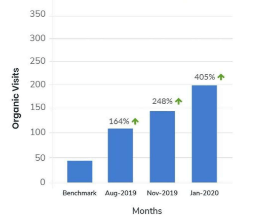 Local SEO Case Study Organic Visits